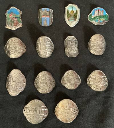 Vintage pre-unification German walking stick medallions 1