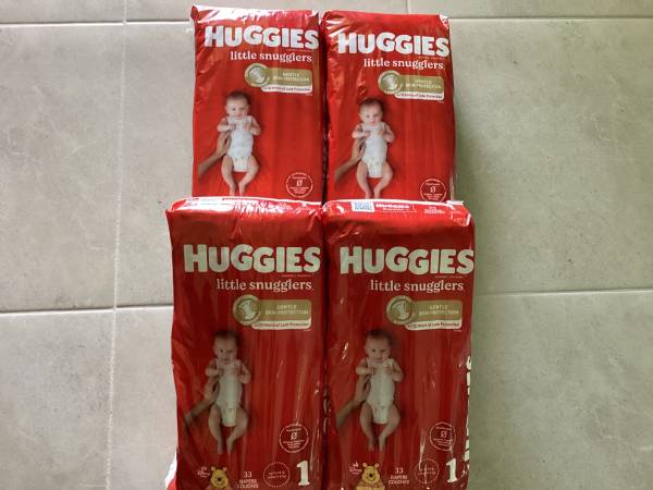 Huggies Little Snuggler Baby Diapers Size 1  33ct  In Sealed Bags 1