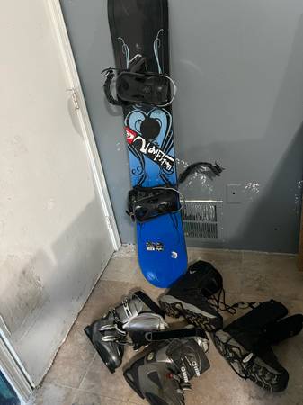 Skies and 2 pairs of skies boots 1