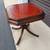 Vintage English Regency Table with Red Leather Top. 6 thumbnail