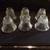 Vintage Fan light shades, glass, beaded, fluted - set of 6 2 thumbnail