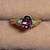 Vintage Natural Red Oval Tourmaline w/Diamonds 14K Gold Ring 22 thumbnail