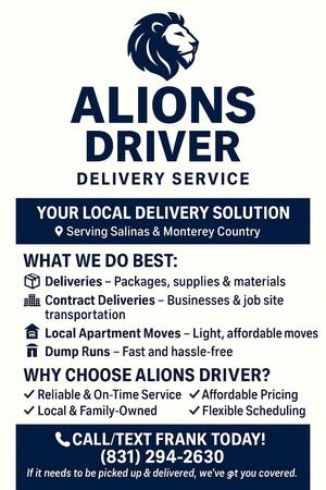 Alions Driver – Local Moving & Delivery Service 1