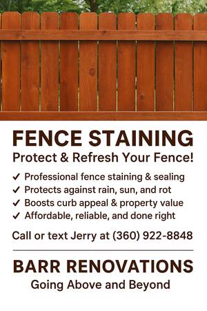 🪵 Fence Staining – Protect & Refresh Your Fence! 1