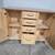 Natural Finish 5 Drawer Rolling Cart Island 2 thumbnail