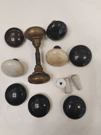Vintage Antique Porcelain Door Knobs and Pulls 1
