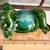 Green Porcelain 4.5" Laying on Back Frog Figurine 2 thumbnail