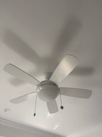 White Ceiling Fan with Light 1