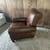Genuine Leather Brown Recliner Ballard Designs Armchair Chair Club 4 thumbnail