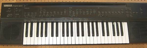 Yamaha PSR-60 Keyboard w/ Power, Hard Case, Music Holder, Stand. 1