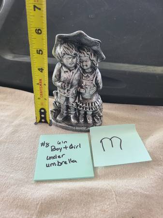 6 inch tall Boy and Girl Statue under an umbrella 1