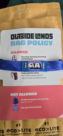 1x outside lands OSL Friday wristband 1