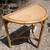 BAMBOO Vintage Mid Century Boho Rattan Wicker Demilune Console Table 1 thumbnail