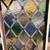 ANTIQUE LEADED STAINED GLASS WINDOW,METAL FRAME, BEAUTIFUL COLORS %%#% 2 thumbnail