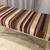 Upholstered Bench with Velvet Stripes Seat & Metal Base, 49" Long, NEW 2 thumbnail