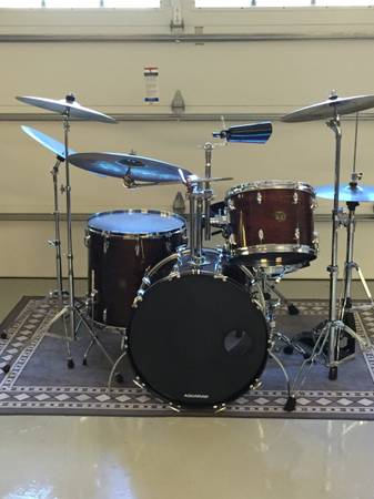 Vintage Gretsch Drums w/ cymbals and cases 1