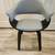 Armen Living Adalyn Faux Leather and Wood Dining Room Accent Chair, Gr 5 thumbnail