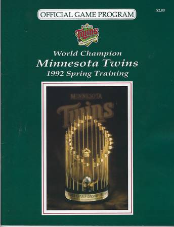 1992 Twins Spring Training Program 1