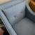 Blue nailhead chair with storage ottoman 4 thumbnail