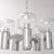 Chrome Mid Century Chandelier 5 Optic Shades similar to Lightolier 4 thumbnail