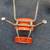 (3) Vintage Virco Orange Small Student Stackable Classroom Desk Chair 13 thumbnail