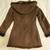 Jones New York Faux Shearling Suede Fur Hood Coat Button Women’s Small 3 thumbnail