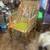 Vintage gold Egyptian carved wood king throne chair 1 thumbnail