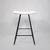 White Leather Counter Stool w/Black Metal Base ($75 ea/ QTY x3 avail) 1 thumbnail