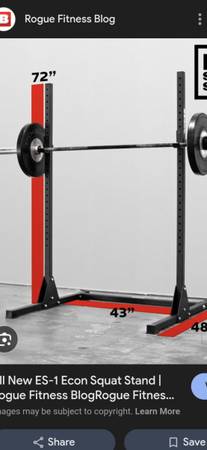 ES 1 Rogue squat bench press rack 1