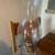 Round Heavy Glass Oil Lamp Antique Entry Side Table Accent 3 thumbnail