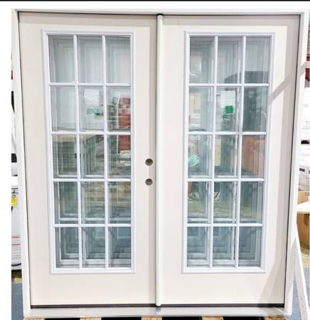 New 72" 15 Lite LH Inswing Fiberglass Exterior French Door 1