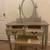 3 Piece Silver Vanity Set with Mirror and Bench 3 thumbnail
