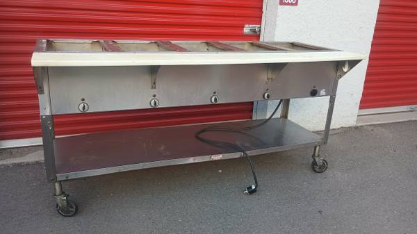 Steam table 5 compartment stainless steel commercial restaurant 1