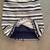 J. Crew Navy Blue Striped Scalloped Trim Grommet Shift Dress Size 00 10 thumbnail