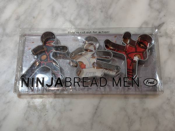 Fred Ninjabread Men Cookie Cutters - Fun Christmas Baking Gift - 3 Set 1