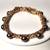 Jewelry women pink gold tone bracelet brown pearls retro club cocktail 1 thumbnail