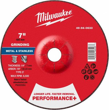 7-inch HD Milwaukee Grinding Discs 1