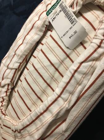 New Simons Flannel 3pc Twin Sgl Sheet Set Soft Organic Cotton Stripe 1