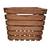 Nearly Square Wooden Slatted Vintage Crate with Built-In Handles 1 thumbnail