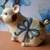 Lenox Poppies on Blue Covered Sugar Bowl. Pig Shape 1 thumbnail