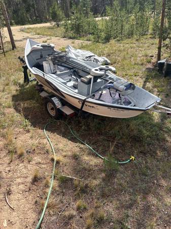 2018 Low Side 14.6 Ft Hyde Drift Boat With Trailer 1