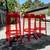 (Set of 3) Acrylic Lucite Red Modern Mid Century Bar Stool Chair 1 thumbnail