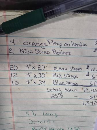 Flat bed straps 1