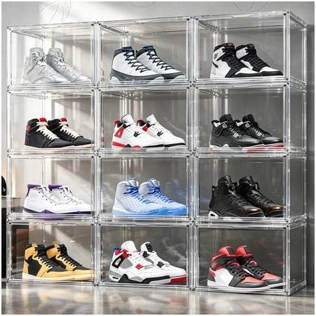 X-Large Acrylic Display Case Size 14 Sneaker Shoe Box 1