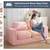 MAXYOYO Bean Bag Chair, Striped Faux Fur Upholstered Two-Seat Floor So 3 thumbnail