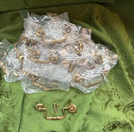 NEW antique brass drawer pulls 1