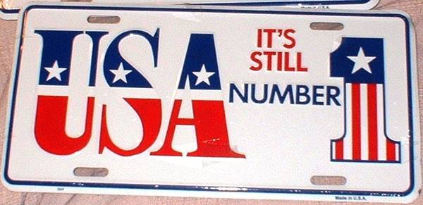 Decor License PLATE "USA IT'S STILL NUMBER 1" Made in USA! 1