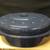 VINTAGE BLUE ENAMELWARE COVERED ROASTING POT WITH LID 1 thumbnail