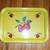 Metal Serving Tray Yellow with  Apples 1 thumbnail