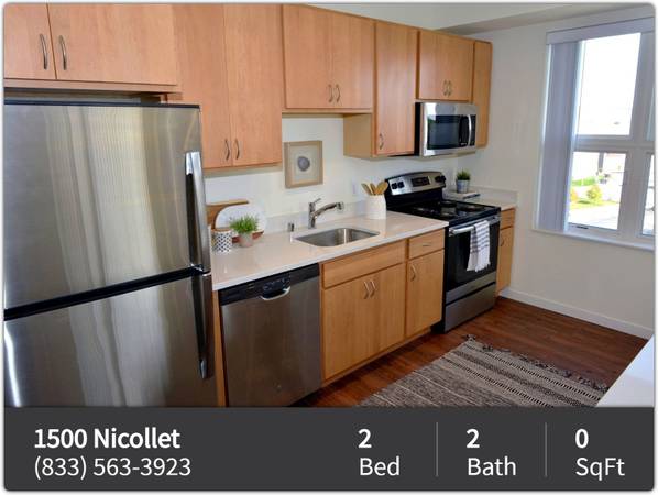 $1,752 / 2br - 2 Bedroom / 2 bathroom for rent! You won't be disappointed! (Minneapolis - Bryn Mawr Meadows Park)63990380111362122